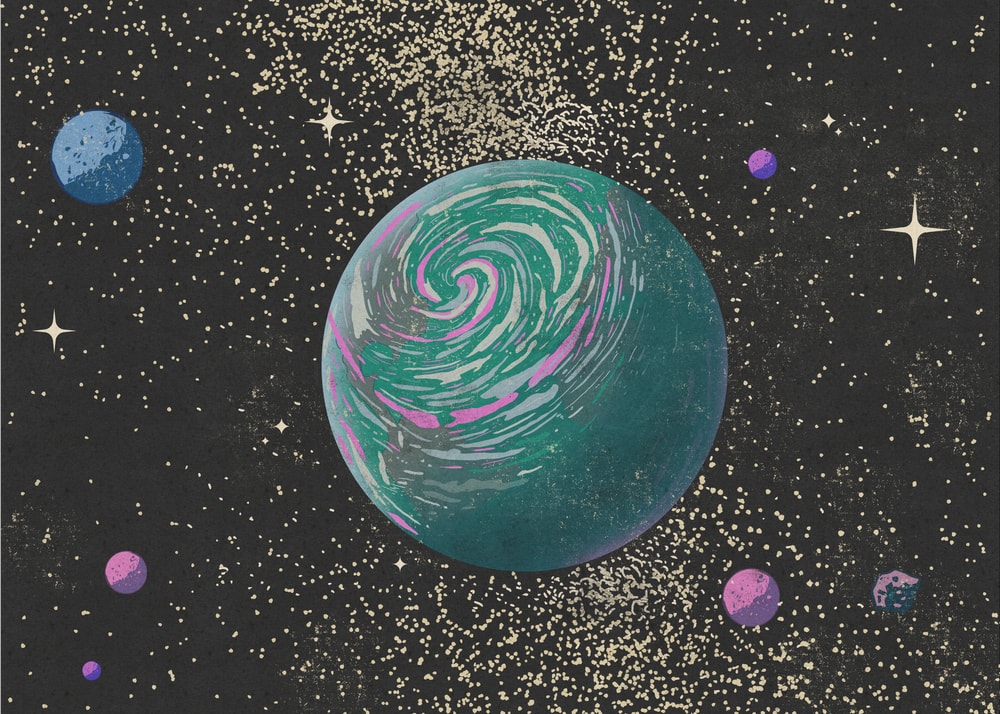 Swirling Cosmic Planet