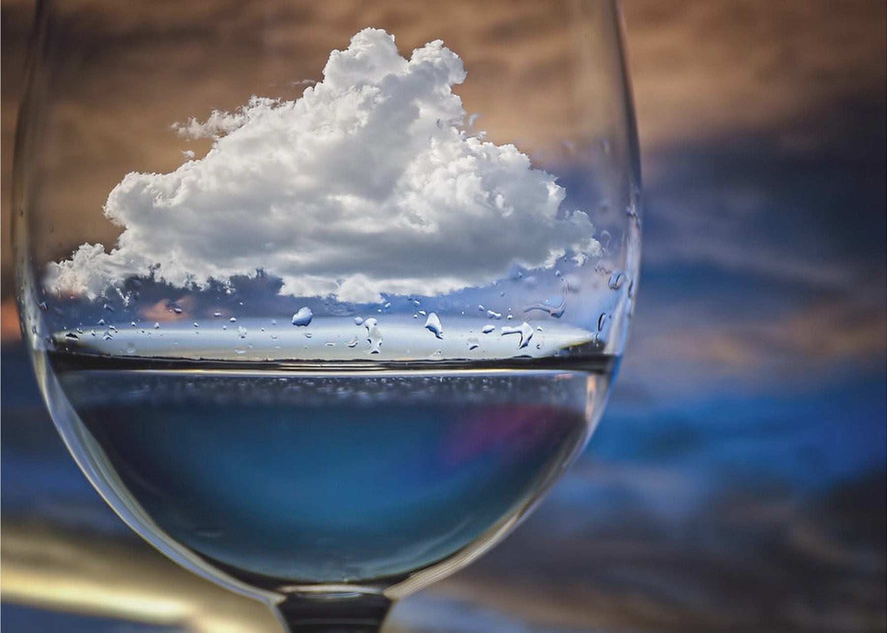 Sky i et glass