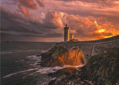 Stormy Lighthouse Sunset