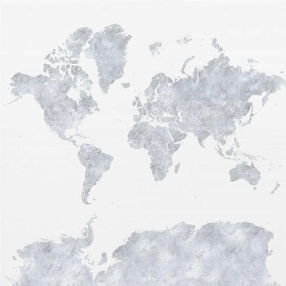 Gray world map