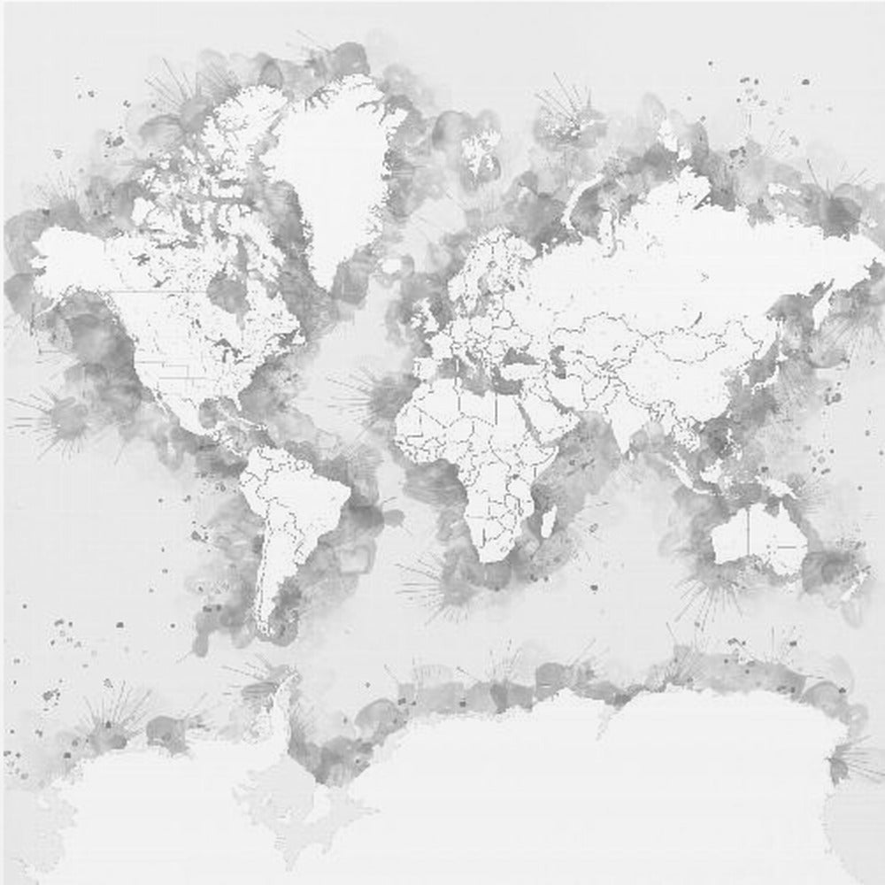 Louiss world map silhouette