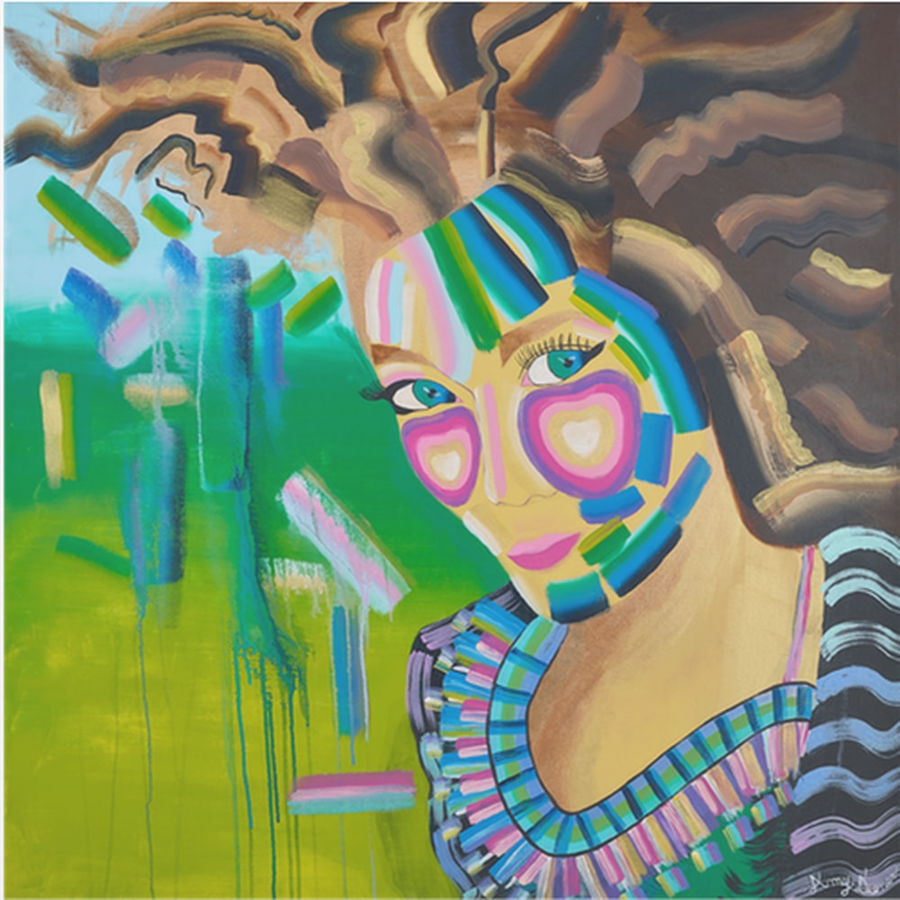 Colorful Abstract Woman Portrait