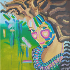 Colorful Abstract Woman Portrait