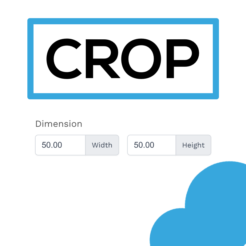Live Product Options Dimension Crop