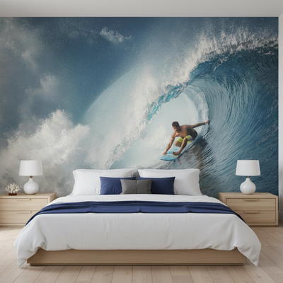 The Tube - Mythical Teahupo'o – Spektakulärt fototapet med surfing och vågor rumsbild 5