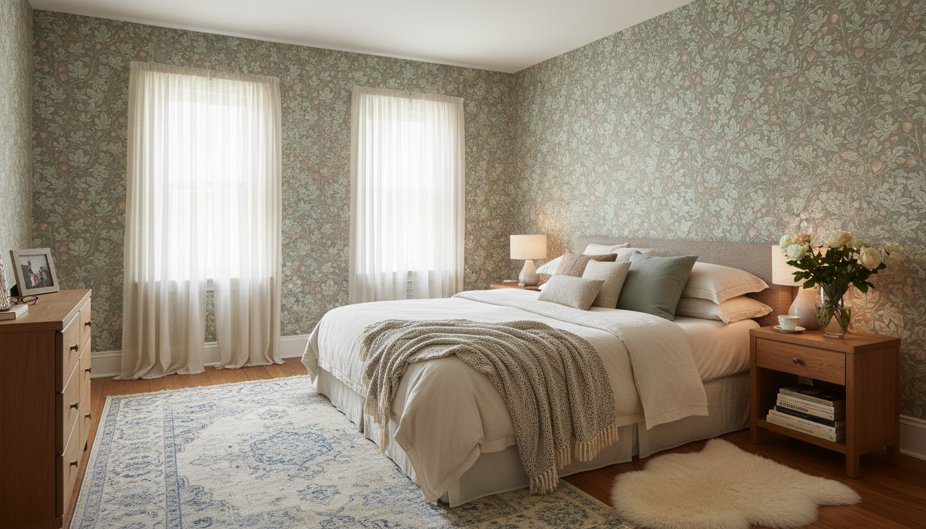 Fig Tree - Green - Naturlig tapet med fikonträd i gröna toner