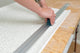 ANZA Wallpaper ruler aluminum - 160cm With groove for wallpaper trimming guide.