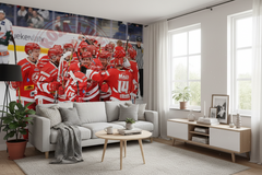 Troja Ljungby - Den segrande hästen - Fototapet hockeylag – fototapet med unikt motiv som skapar en inspirerande fondvägg
