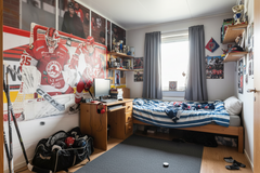 Troja Ljungby - Försvara målet - Fototapet målvakt – fototapet med unikt motiv som skapar en inspirerande fondvägg