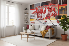 Troja Ljungby - Försvara målet - Fototapet målvakt – fototapet med unikt motiv som skapar en inspirerande fondvägg