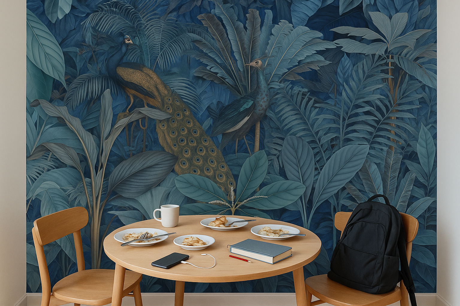 Jungle Birds Garden No4 – Exotisk fototapet med tropiska fåglar